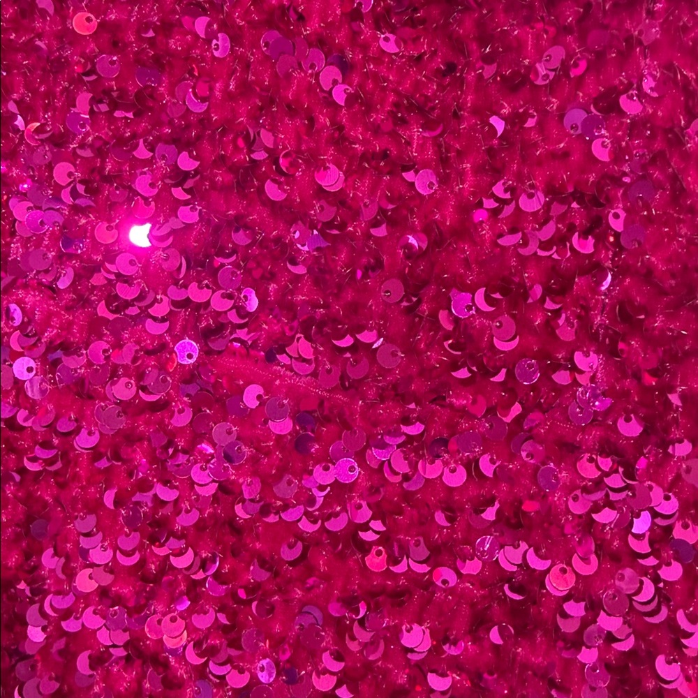 NWT Sherri Hill Fuchsia Sequins Gown Size 0 One Shoulder High Slit - Picture 6 of 15